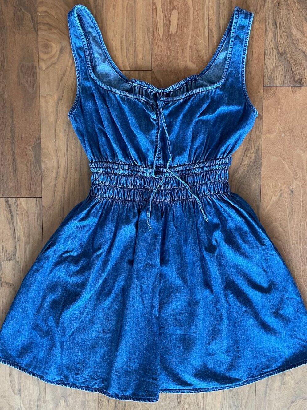 GAP tie-front smocked waist mini dress. Perfect for concerts! - Picture 3 of 8